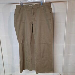 Vintage Y2K Fashion Bug Khaki Cargo Bootcut Pant Plus Size 20W Heart Button
